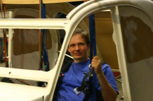 Ausloten des Schwerpunktes f�r die Aufh�ngung