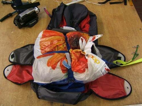 Rettung gepackt.